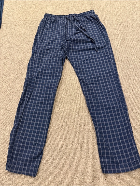 GAP Other - GAP MENS BLUE WINDOWPANE PLAID COTTON LOUNGE PANTS SIZE SMALL 30-31